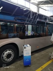 Απολύμανση λεωφορείου με Hygene Air Move
